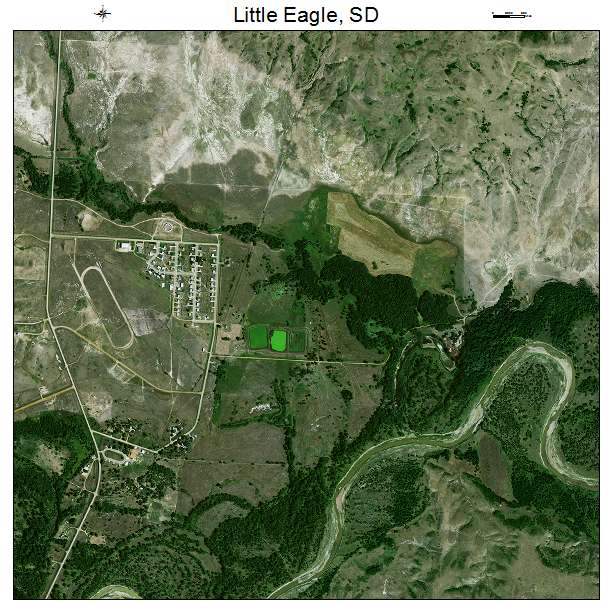 Little Eagle, SD air photo map