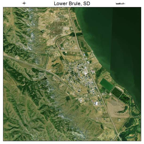 Lower Brule, SD air photo map