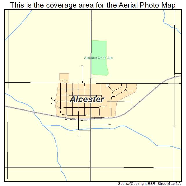 Alcester, SD location map 