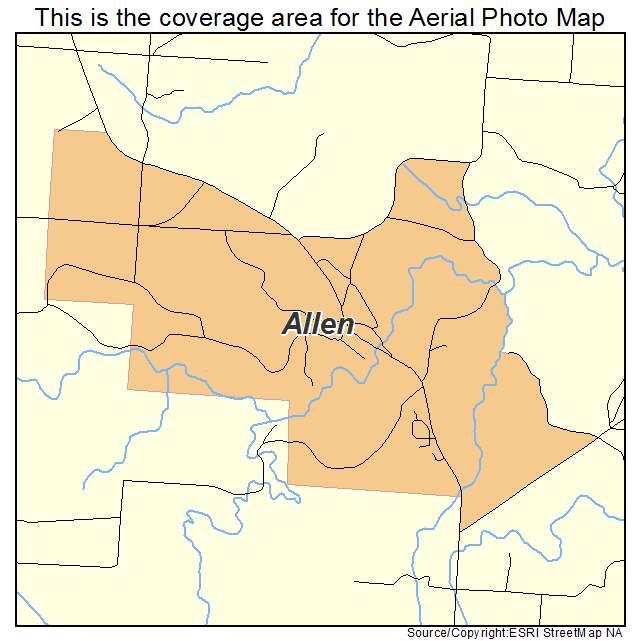 Allen, SD location map 