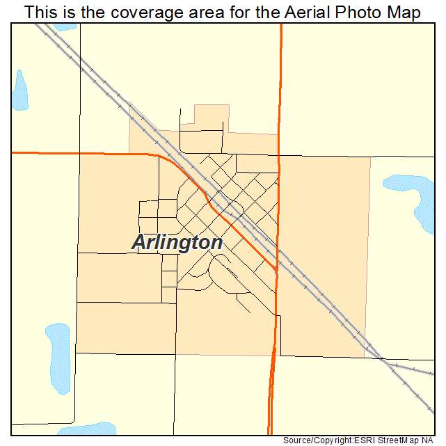 Arlington, SD location map 