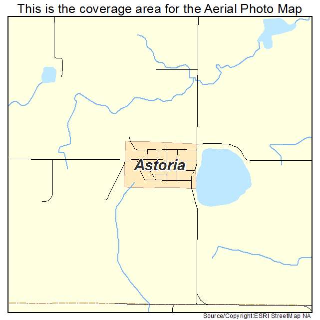 Astoria, SD location map 