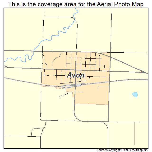 Avon, SD location map 