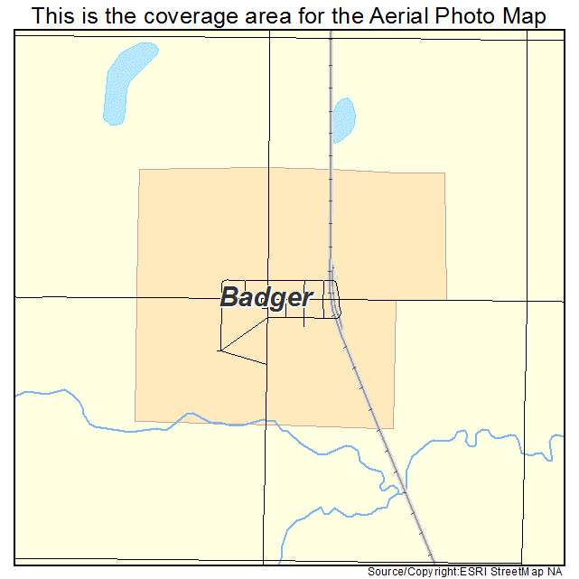 Badger, SD location map 