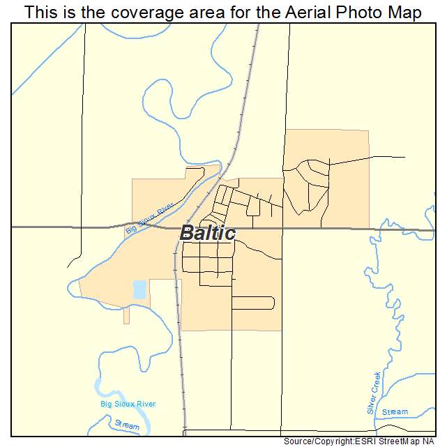 Baltic, SD location map 
