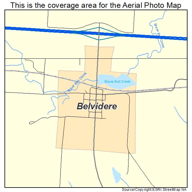 Belvidere, SD location map 