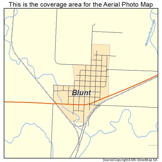 Blunt, SD location map 