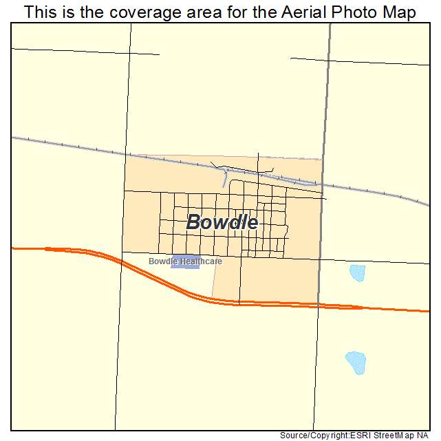 Bowdle, SD location map 