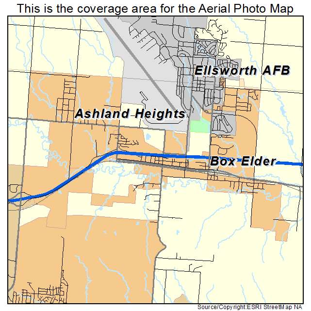 Box Elder, SD location map 