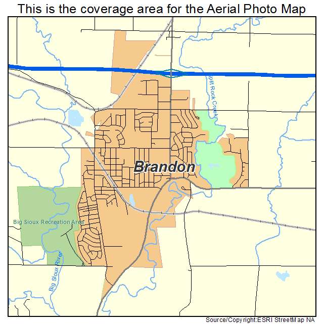 Brandon, SD location map 