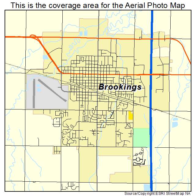 Aerial Photography Map of Brookings, SD South Dakota