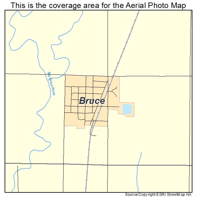 Bruce, SD location map 