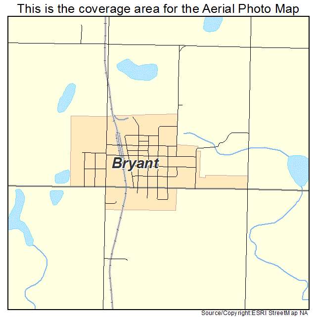 Bryant, SD location map 