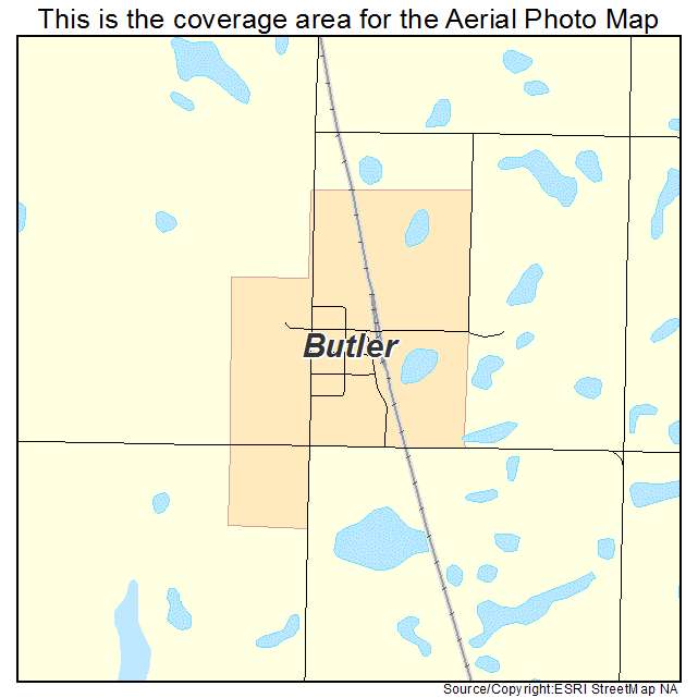 Butler, SD location map 