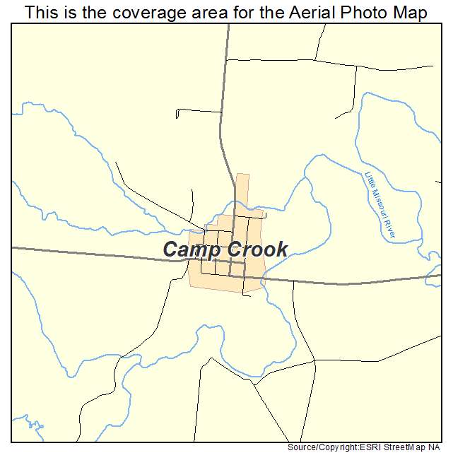 Camp Crook, SD location map 