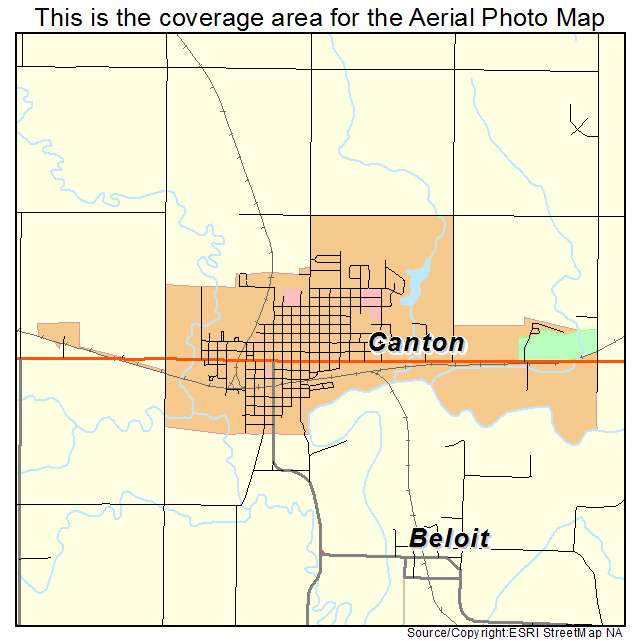 Canton, SD location map 