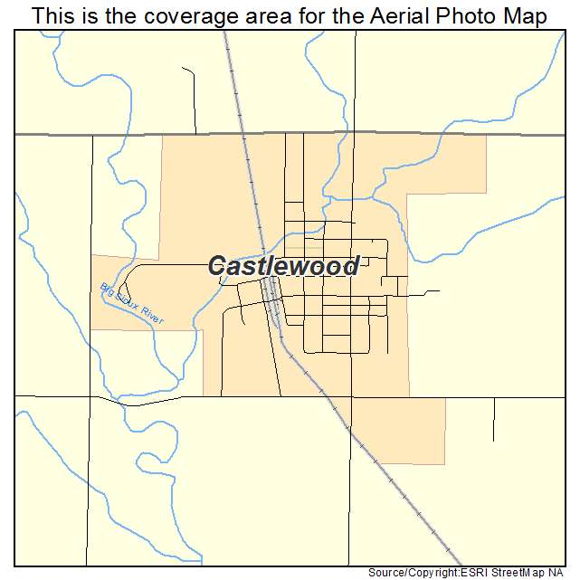 Castlewood, SD location map 