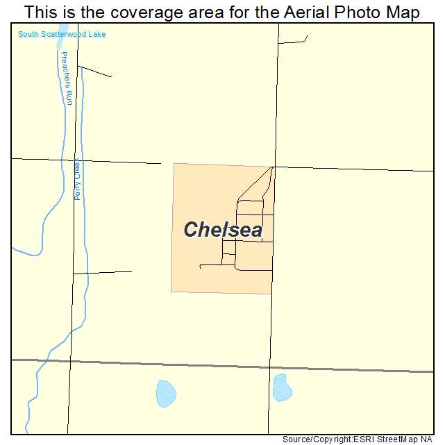 Chelsea, SD location map 