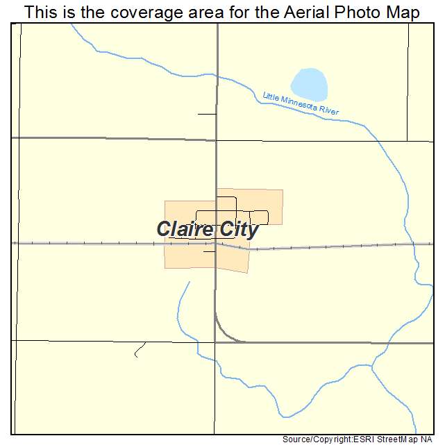 Claire City, SD location map 