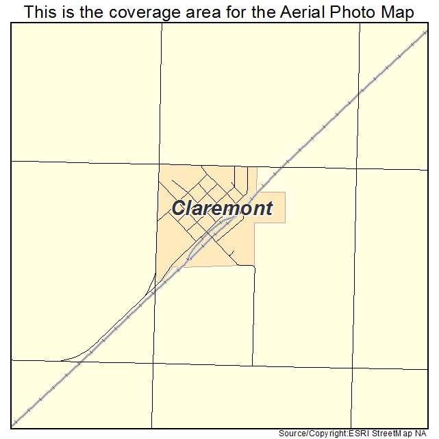 Claremont, SD location map 