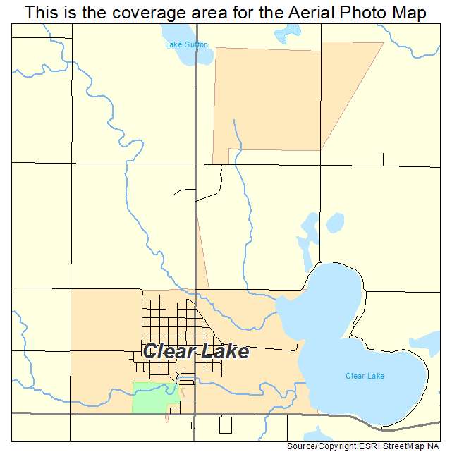 Aerial Photography Map Of Clear Lake SD South Dakota