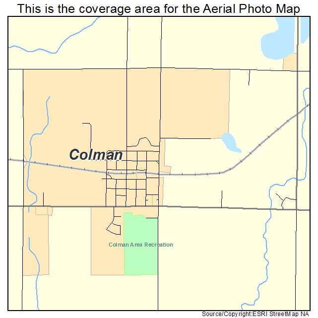 Colman, SD location map 