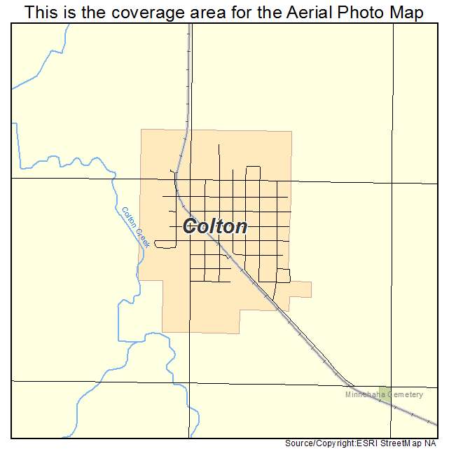 Colton, SD location map 