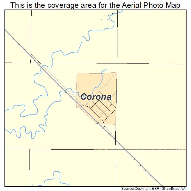 Corona, SD location map 