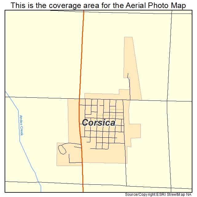 Corsica, SD location map 