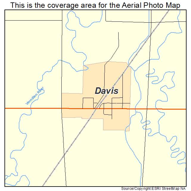 Davis, SD location map 