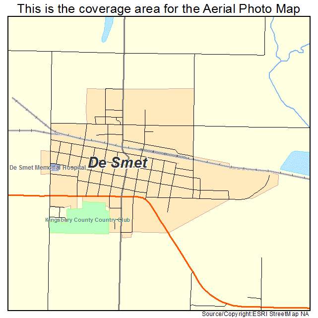 De Smet, SD location map 