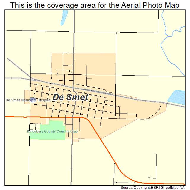 De Smet, SD location map 