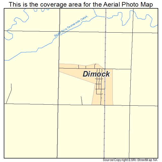 Dimock, SD location map 