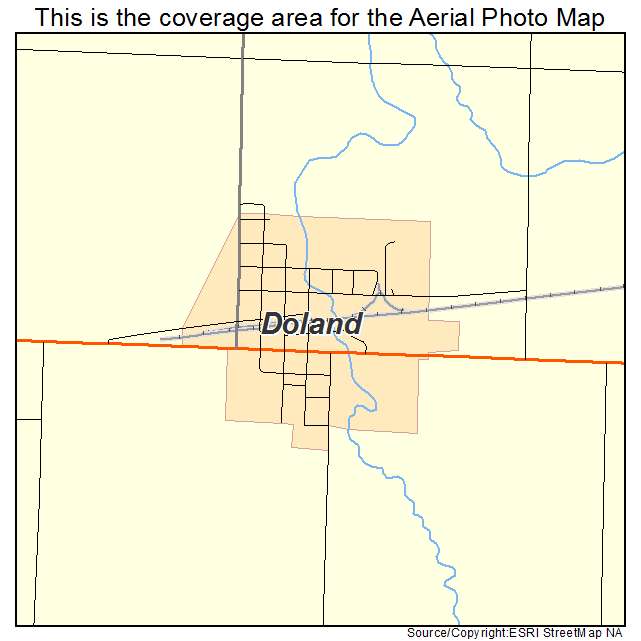 Doland, SD location map 