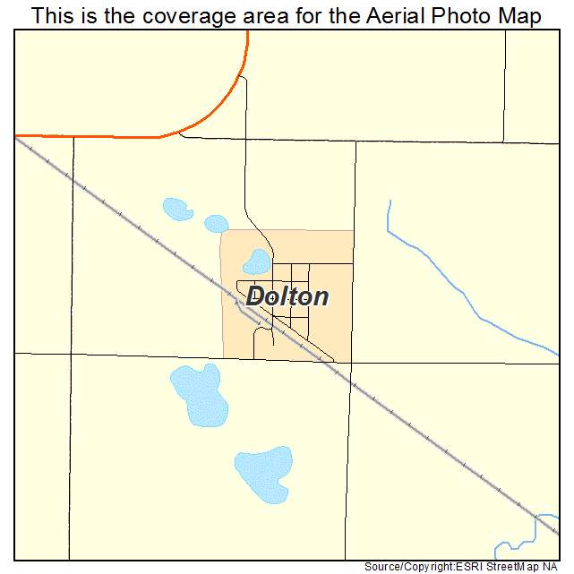 Dolton, SD location map 