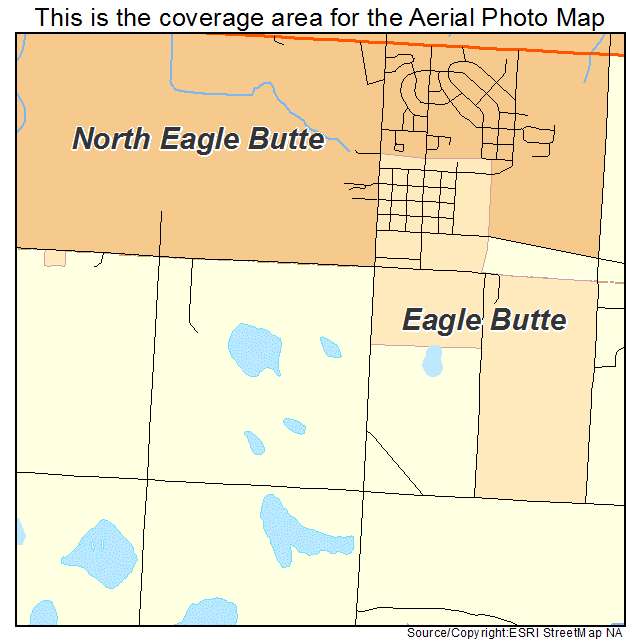 Eagle Butte, SD location map 