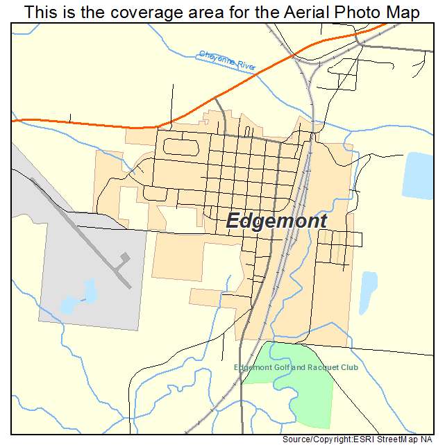 Edgemont, SD location map 