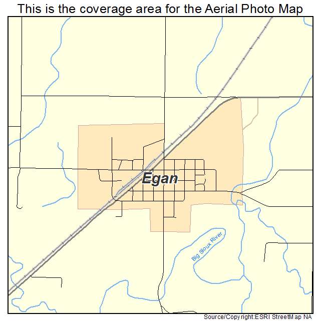 Egan, SD location map 