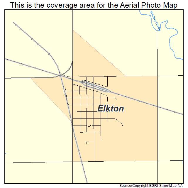 Elkton, SD location map 