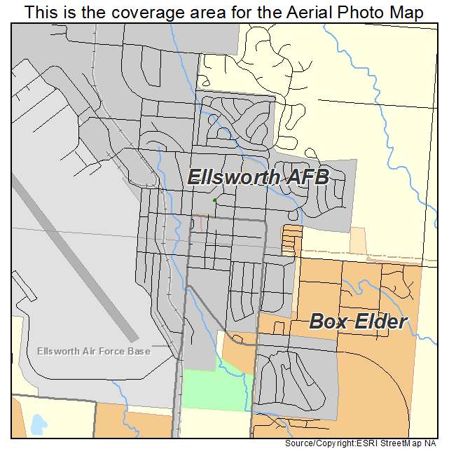 Ellsworth AFB, SD location map 