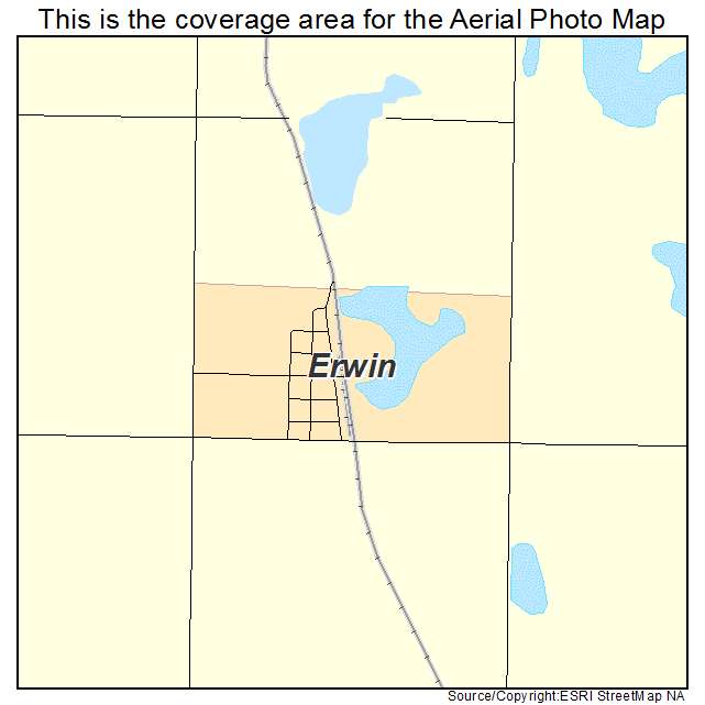 Erwin, SD location map 