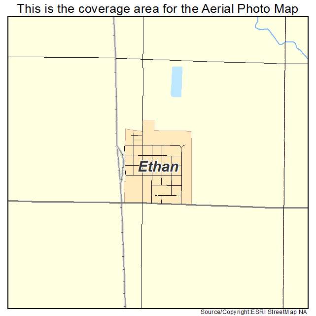 Ethan, SD location map 