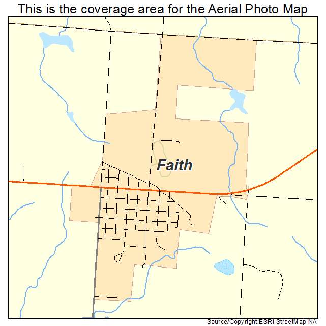 Faith, SD location map 