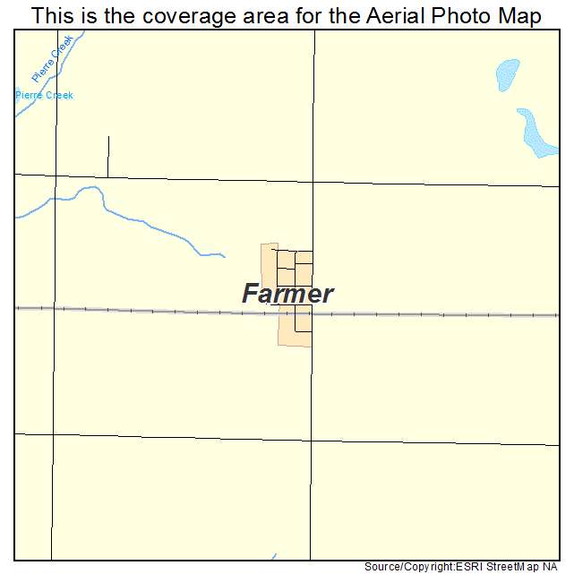 Farmer, SD location map 