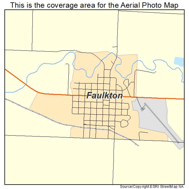 Faulkton, SD location map 