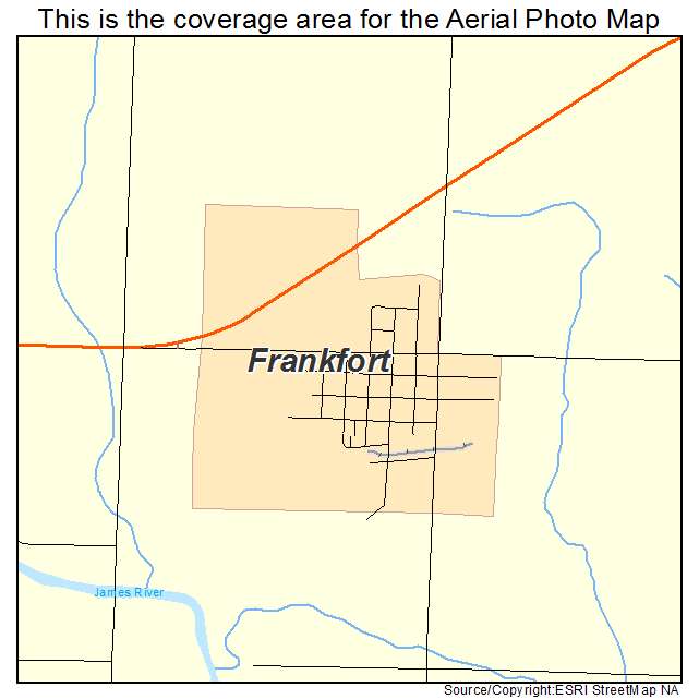 Frankfort, SD location map 