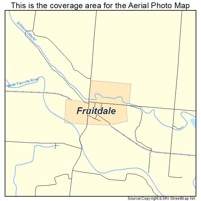 Fruitdale, SD location map 