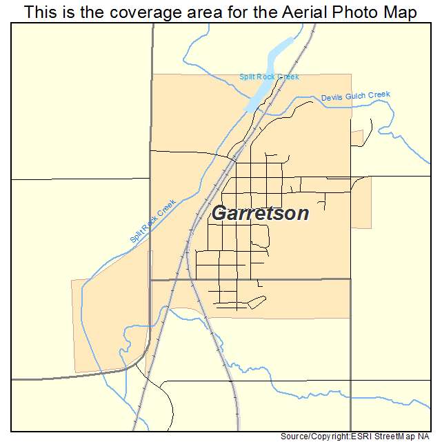 Garretson, SD location map 