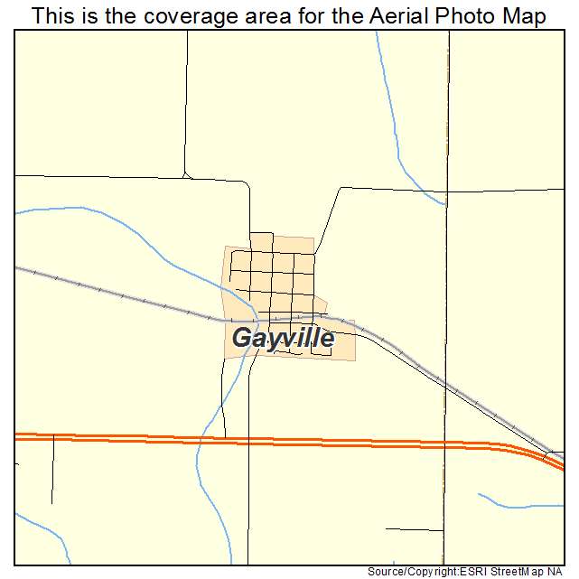 Gayville, SD location map 