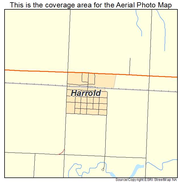 Harrold, SD location map 